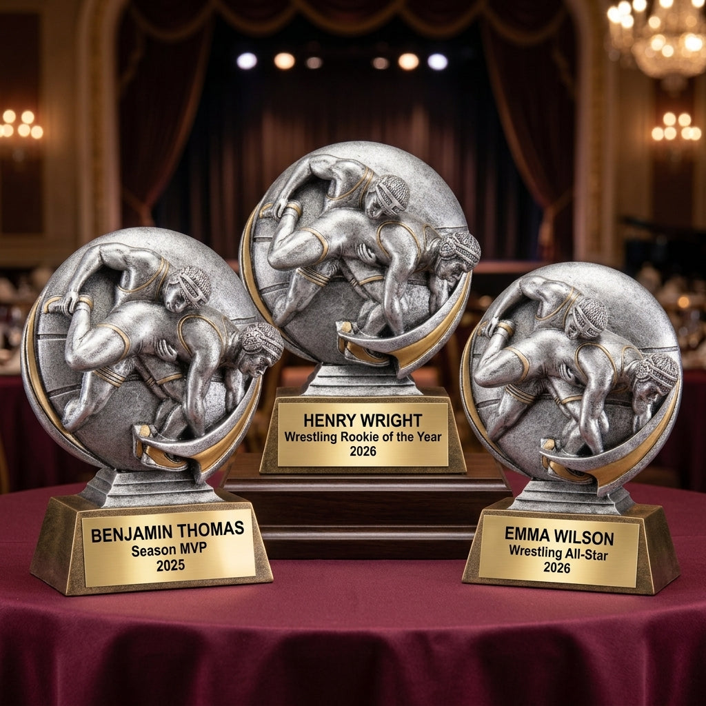 Wrestling Trophy Award | Personalized | Custom Engraved | Wrestling Gift | Wrestling Champion | Motion X Award | Wrestling MVP | Wrestling Team - View 6