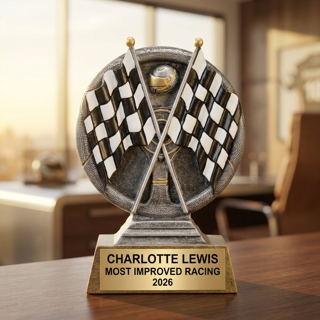 Racing Award Trophy | Personalized | Custom Engraved | Racing Gift | Race Car Award | Personalized Trophy | Engraved Plaque - View 5