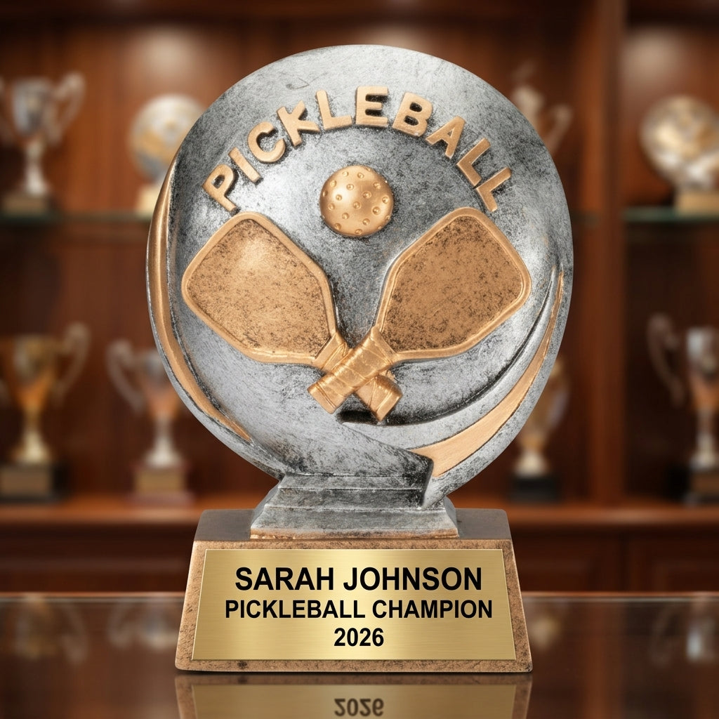 Pickleball Trophy Award | Personalized Pickleball Gift | Custom Engraved | Pickleball Tournament Prize | Pickleball Awards - View 1
