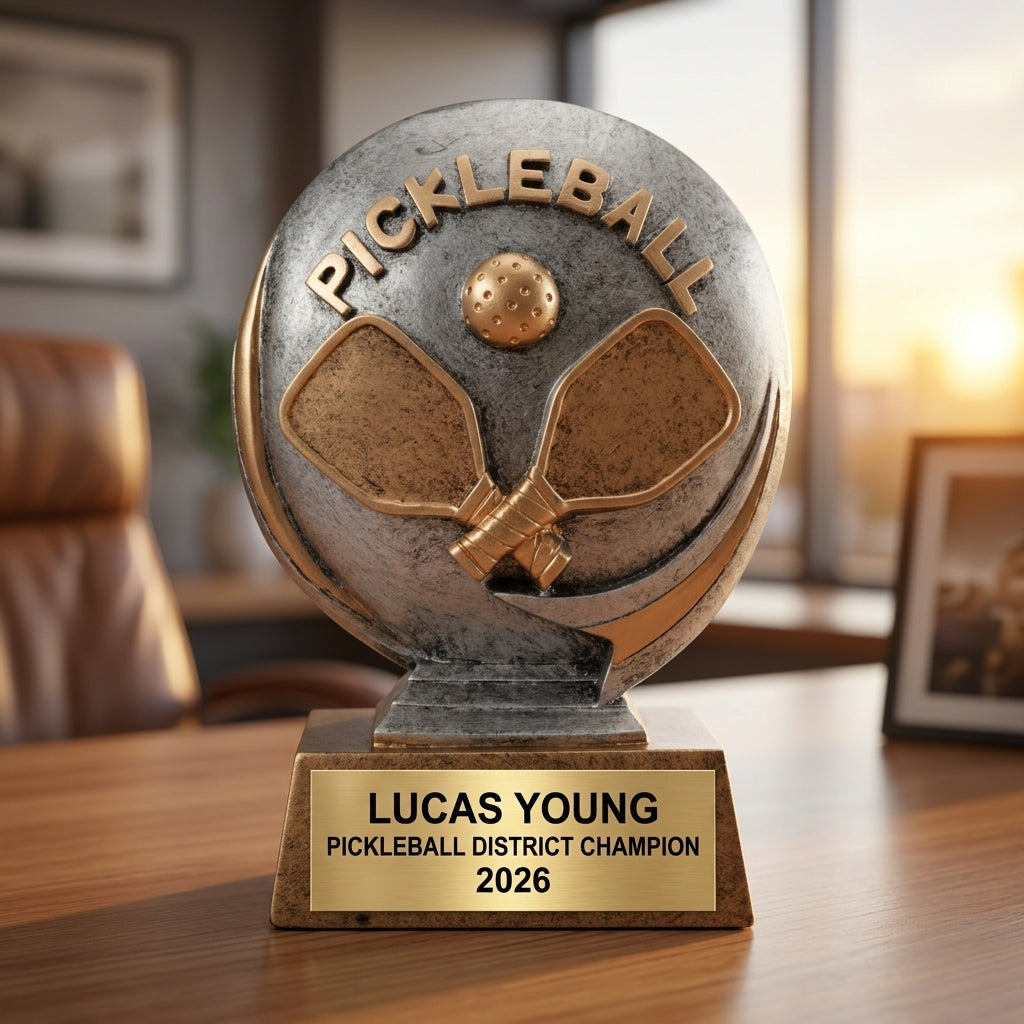 Pickleball Trophy Award | Personalized Pickleball Gift | Custom Engraved | Pickleball Tournament Prize | Pickleball Awards - View 5