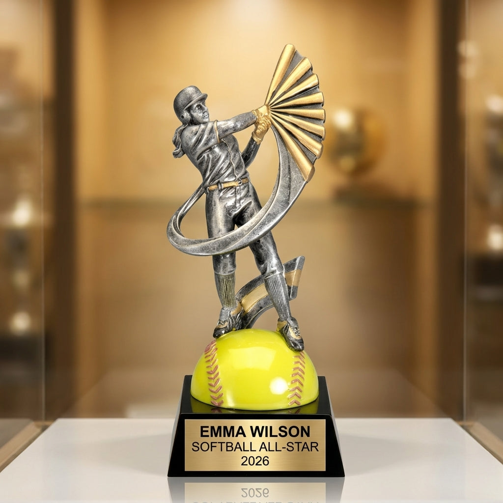 Personalized | Softball Award | Custom Engraved | Softball Trophy | Player Award | Team Gift | Youth League | MVP Recognition - View 1