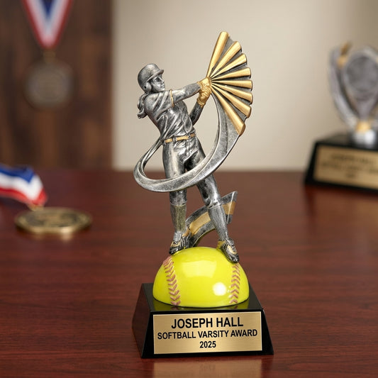 Personalized | Softball Award | Custom Engraved | Softball Trophy | Player Award | Team Gift | Youth League | MVP Recognition - View 2