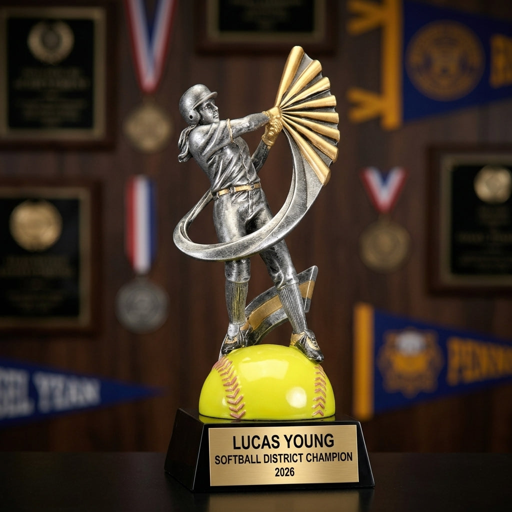 Personalized | Softball Award | Custom Engraved | Softball Trophy | Player Award | Team Gift | Youth League | MVP Recognition - View 3
