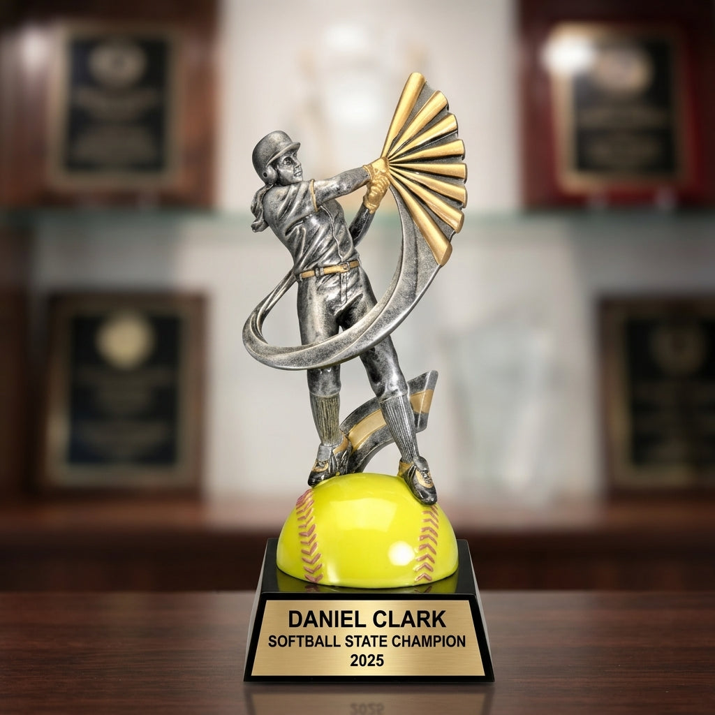 Personalized | Softball Award | Custom Engraved | Softball Trophy | Player Award | Team Gift | Youth League | MVP Recognition - View 4