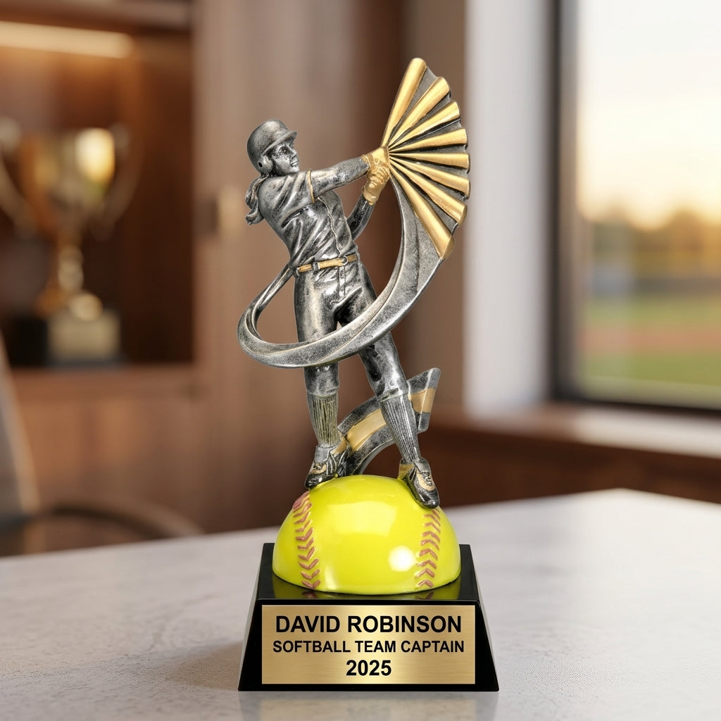 Personalized | Softball Award | Custom Engraved | Softball Trophy | Player Award | Team Gift | Youth League | MVP Recognition - View 5
