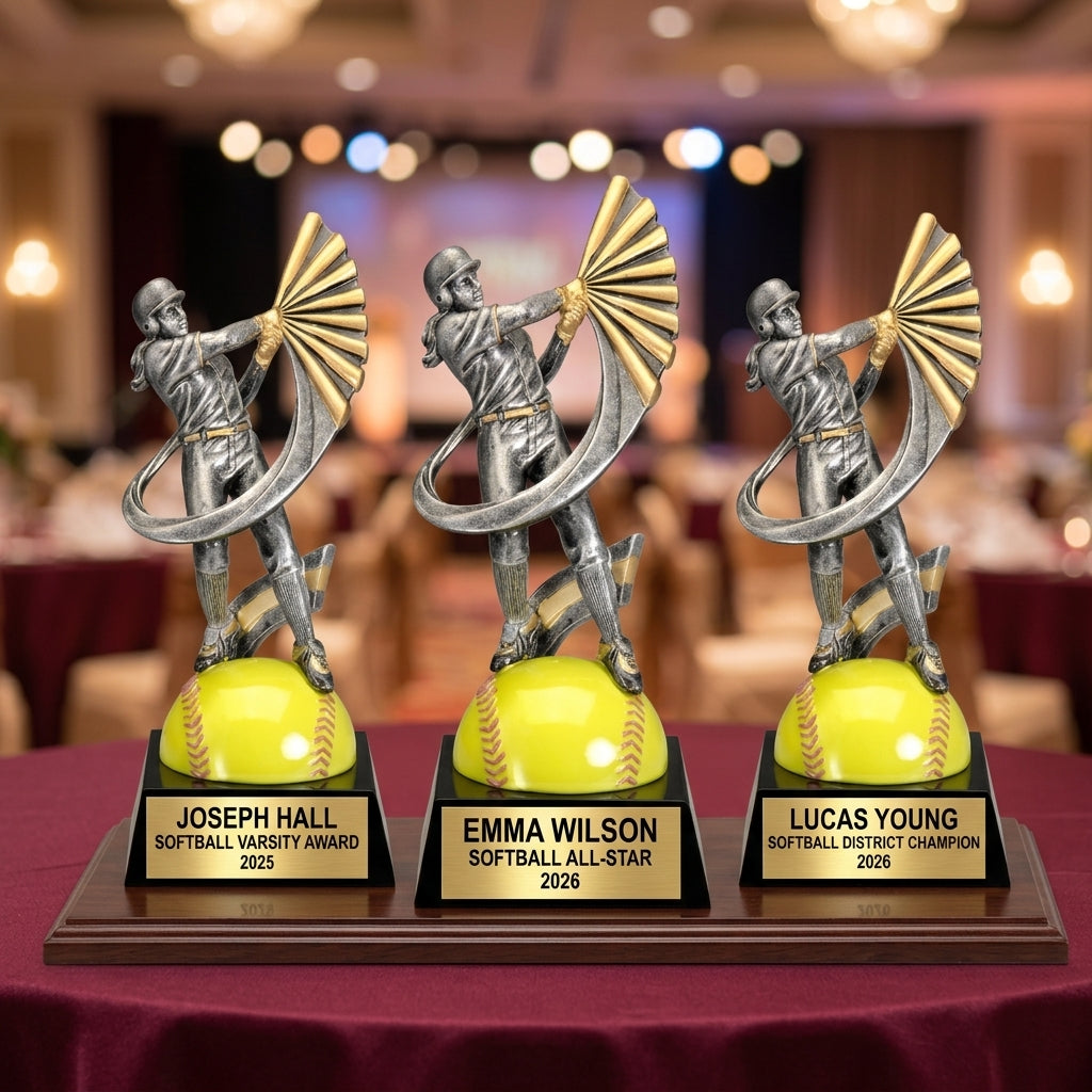 Personalized | Softball Award | Custom Engraved | Softball Trophy | Player Award | Team Gift | Youth League | MVP Recognition - View 6