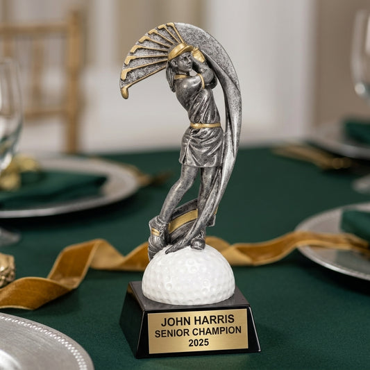 Personalized | Golf Award | Custom Engraved | Golf Trophy | Female Golfer | Women's Golf | Hole In One | Engraved Award | Custom Trophy - View 2