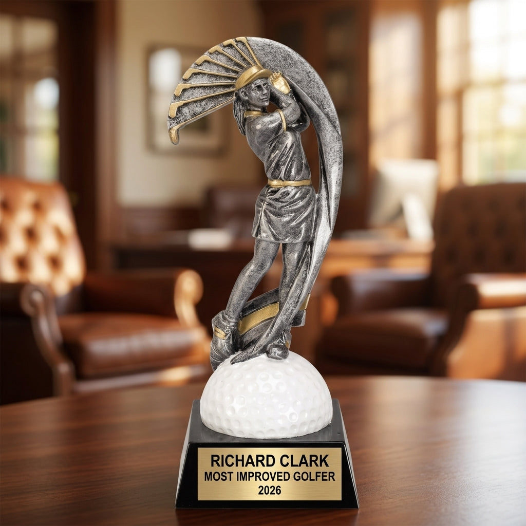 Personalized | Golf Award | Custom Engraved | Golf Trophy | Female Golfer | Women's Golf | Hole In One | Engraved Award | Custom Trophy - View 4