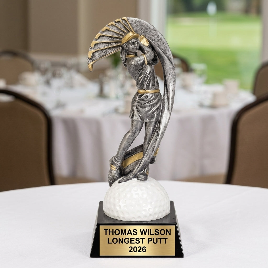 Personalized | Golf Award | Custom Engraved | Golf Trophy | Female Golfer | Women's Golf | Hole In One | Engraved Award | Custom Trophy - View 5