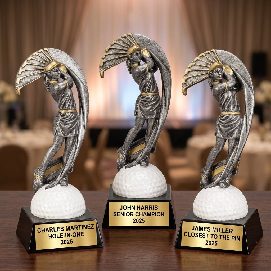 Personalized | Golf Award | Custom Engraved | Golf Trophy | Female Golfer | Women's Golf | Hole In One | Engraved Award | Custom Trophy - View 6