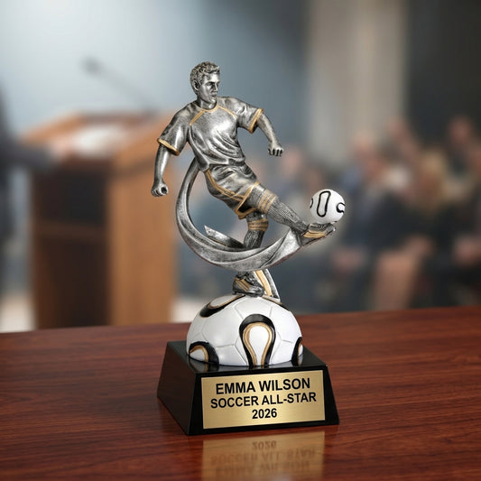 Personalized | Soccer Award | Custom Engraved | Soccer Trophy | Personalized Award | Player Recognition | Team MVP | Championship - View 2