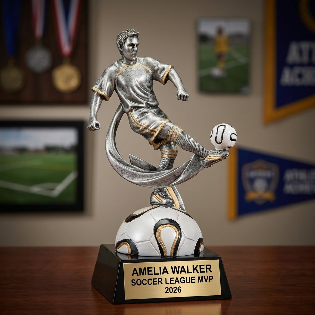 Personalized | Soccer Award | Custom Engraved | Soccer Trophy | Personalized Award | Player Recognition | Team MVP | Championship - View 3