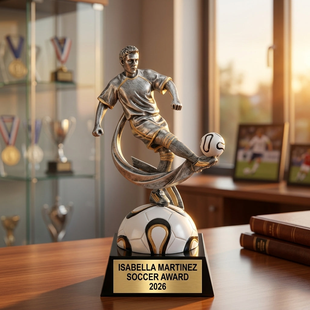 Personalized | Soccer Award | Custom Engraved | Soccer Trophy | Personalized Award | Player Recognition | Team MVP | Championship - View 5