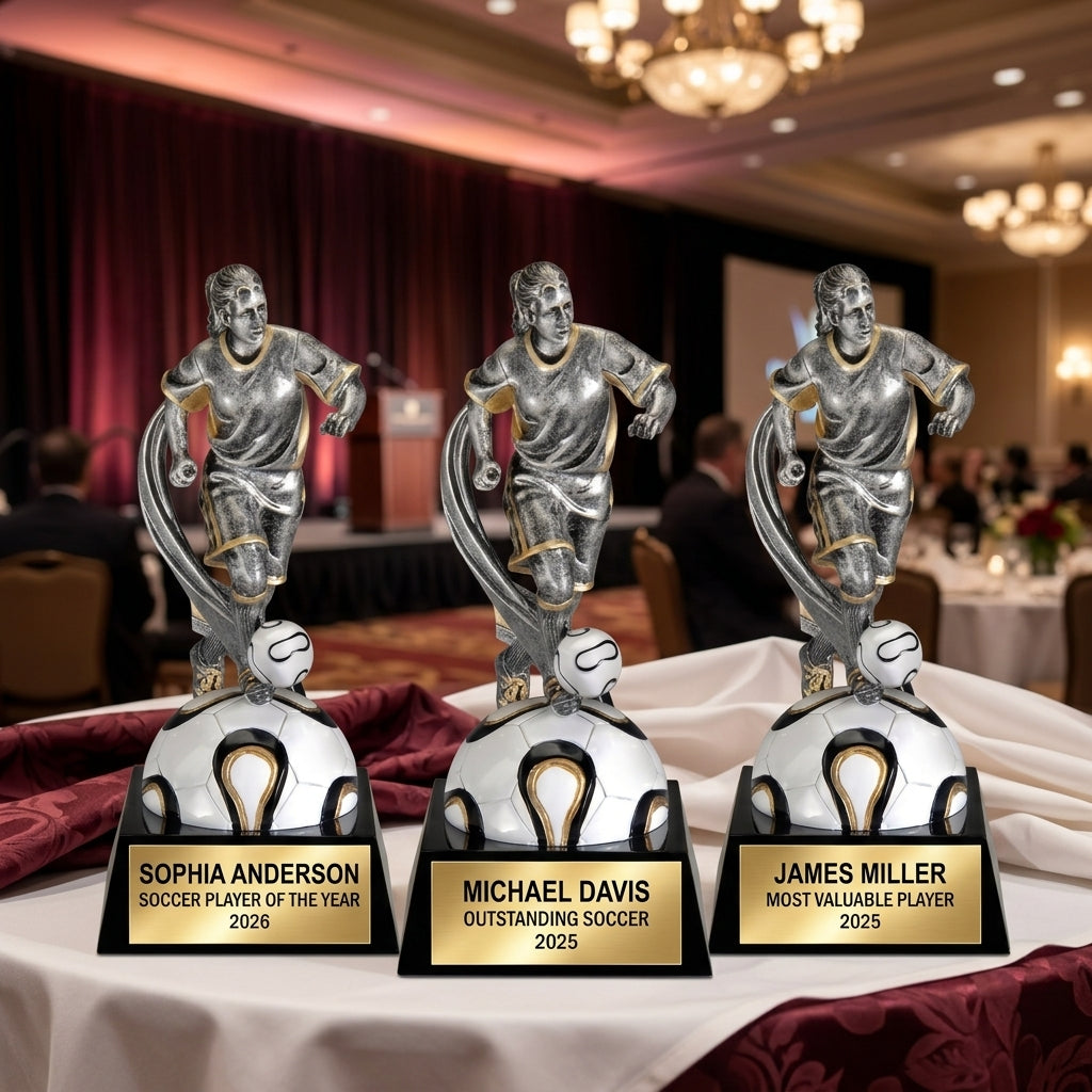 Personalized | Soccer Award | Custom Engraved | Soccer Trophy | Female Soccer | Player Award | Engraved | Youth Soccer | Team Awards - View 6
