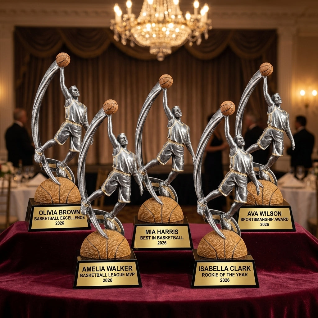 Basketball Award Trophy | Personalized | Custom Engraved | Team Gift | Basketball Tournament | MVP Award | Engraved Basketball - View 6