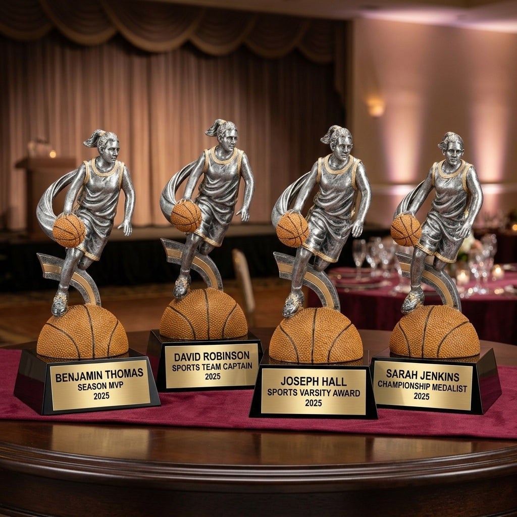 Basketball Sports Trophy | Personalized Award | Custom Engraved | Female Athlete | Team Gift - View 6
