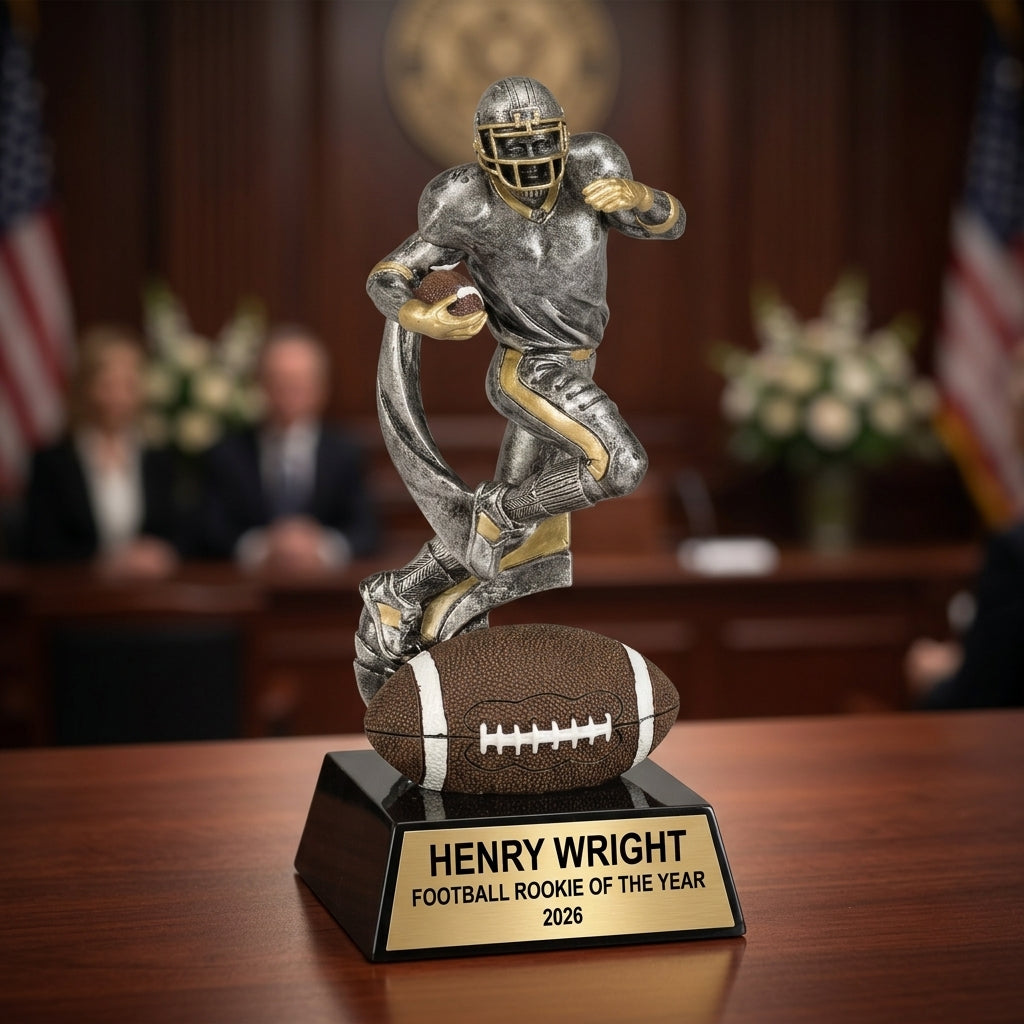 Personalized | Football Award | Custom Engraved | Football Trophy | Personalized Award | Engraved Trophy | MVP Award | Championship Trophy - View 2