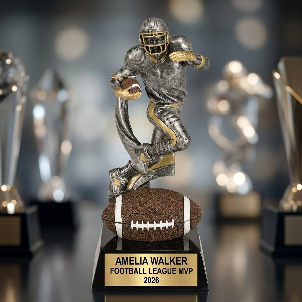 Personalized | Football Award | Custom Engraved | Football Trophy | Personalized Award | Engraved Trophy | MVP Award | Championship Trophy - View 4