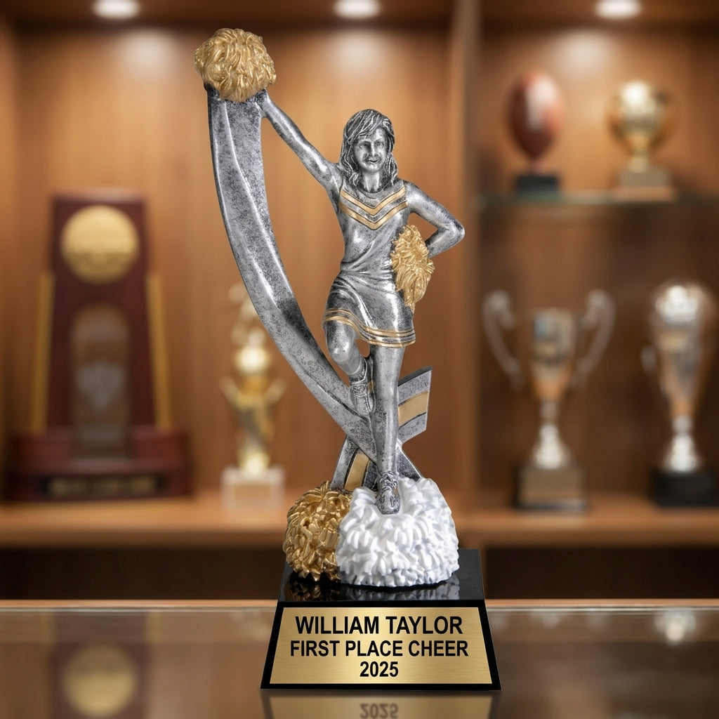Cheer Trophy Award | Personalized Cheerleading Gift | Custom Engraved | Cheerleader Award | Dance | Team Gifts - View 1