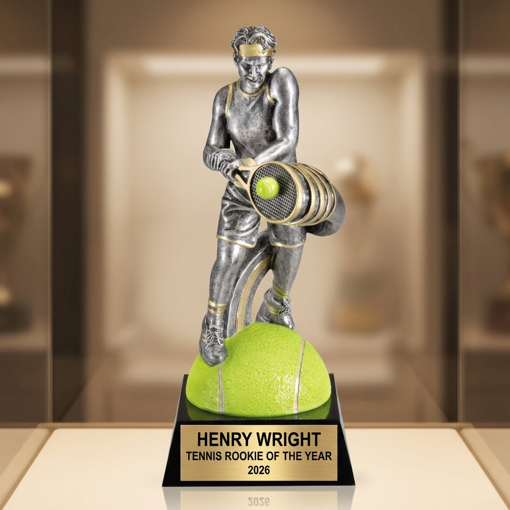 Tennis Award Trophy | Personalized | Custom Engraved | Tennis Champion | Player Award | Gift for Tennis Player - View 1