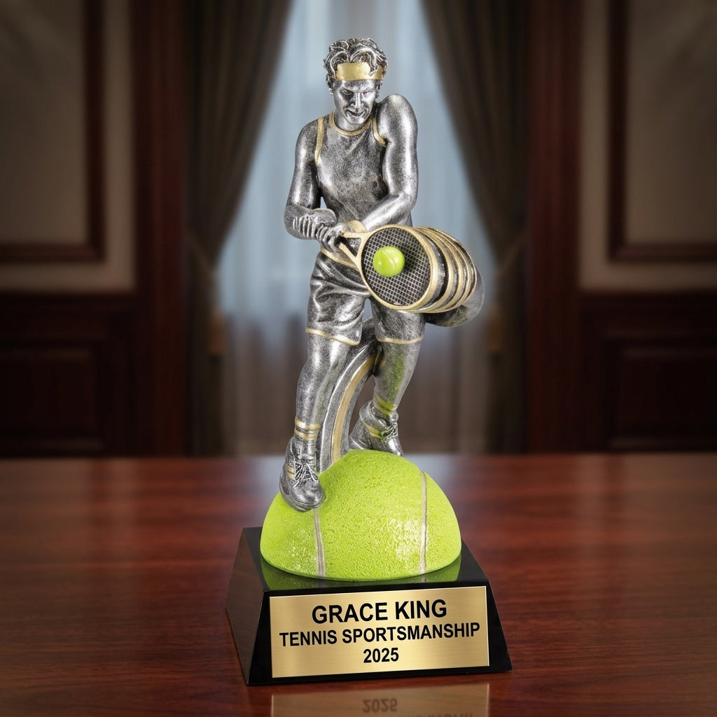 Tennis Award Trophy | Personalized | Custom Engraved | Tennis Champion | Player Award | Gift for Tennis Player - View 2
