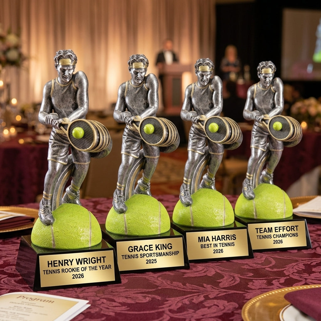 Tennis Award Trophy | Personalized | Custom Engraved | Tennis Champion | Player Award | Gift for Tennis Player - View 6