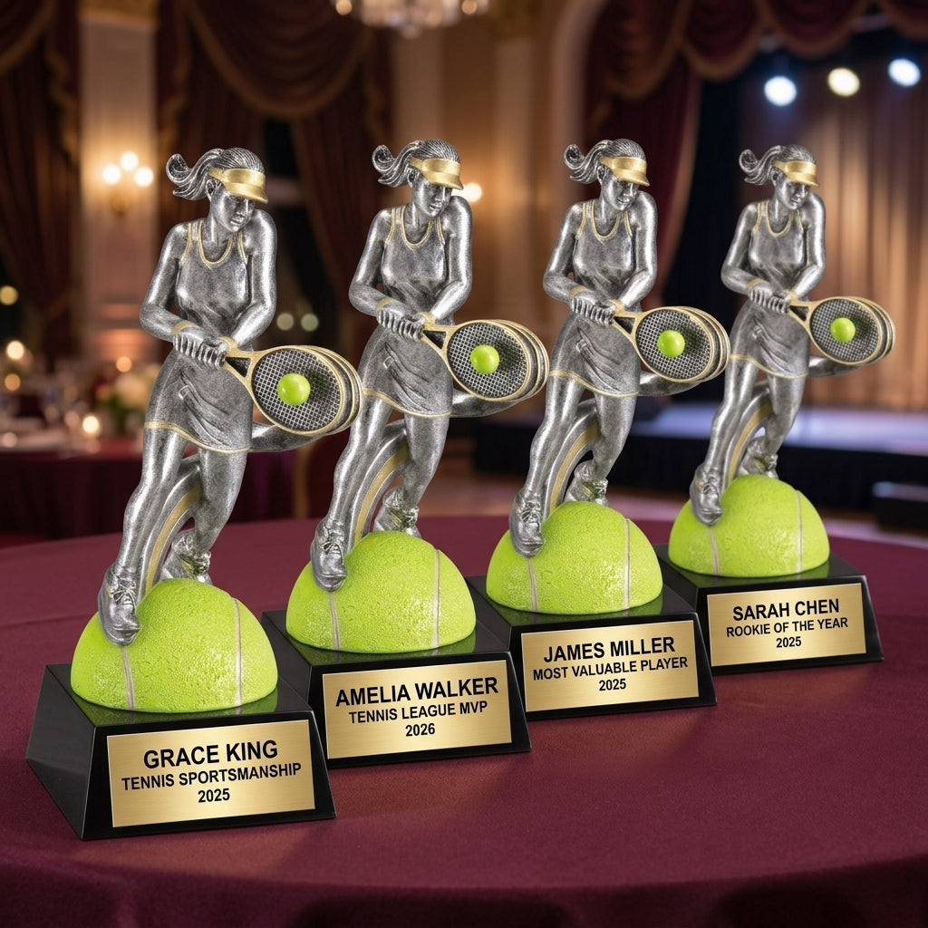 Tennis Award Trophy | Personalized | Custom Engraved | Tennis Champion | MVP Award | Tennis Gift - View 6