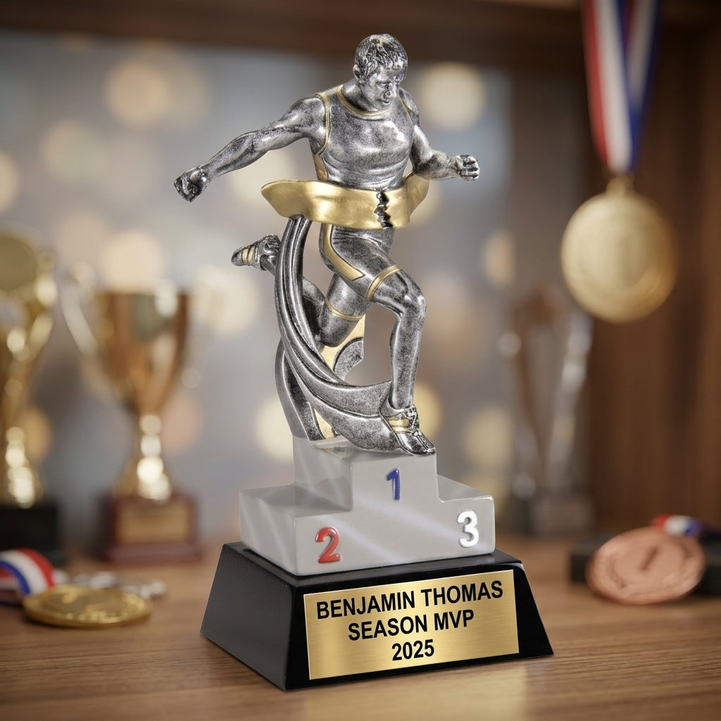Track Trophy Award | Personalized | Custom Engraved | Running Award | Track & Field | Gift for Runner | Track Champion - View 4