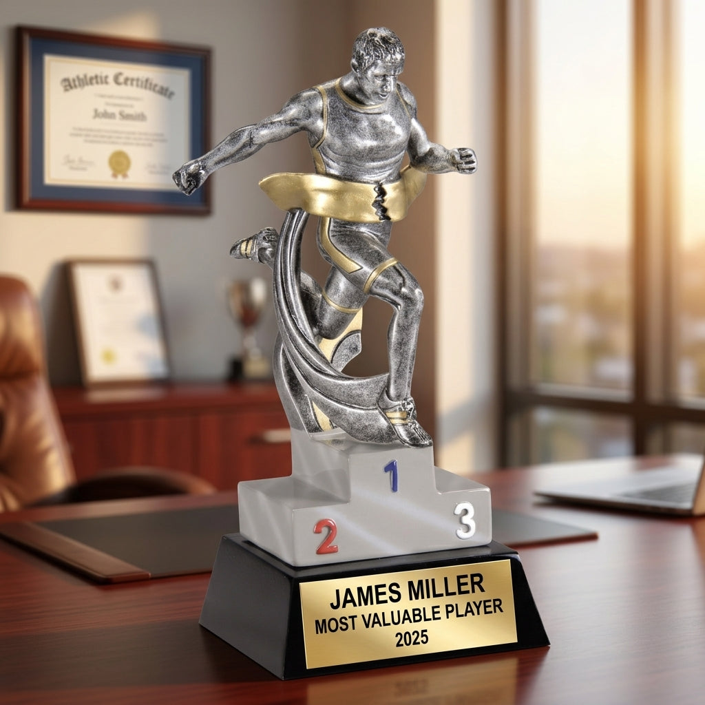 Track Trophy Award | Personalized | Custom Engraved | Running Award | Track & Field | Gift for Runner | Track Champion - View 5