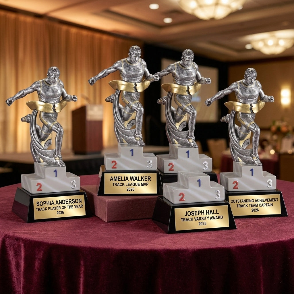 Track Trophy Award | Personalized | Custom Engraved | Running Award | Track & Field | Gift for Runner | Track Champion - View 6