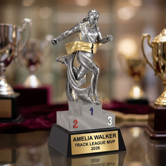 Personalized | Track & Field Award | Custom Engraved | Track Trophy | Running Award | Runner Gift | MVP Award | Cross Country - View 1