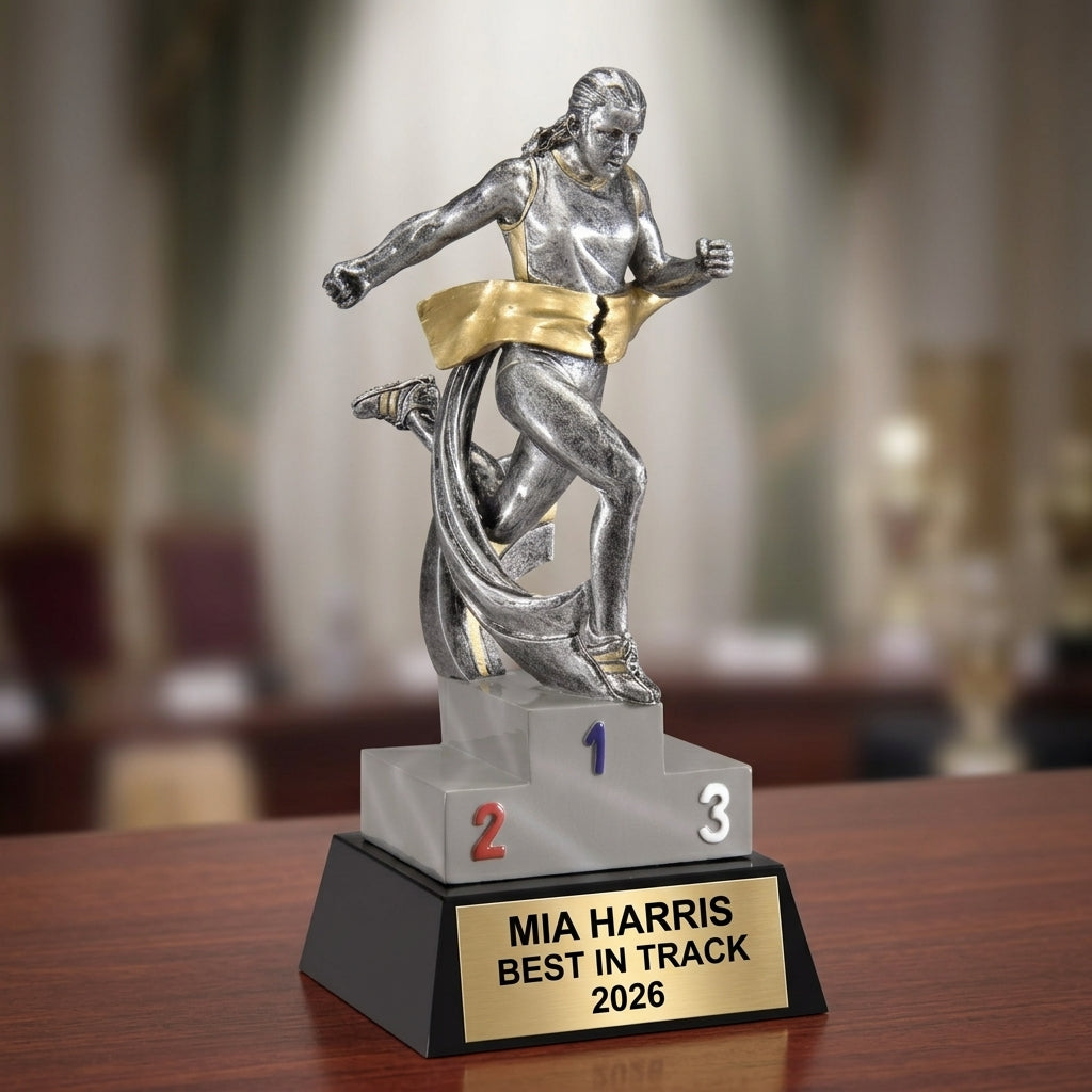 Personalized | Track & Field Award | Custom Engraved | Track Trophy | Running Award | Runner Gift | MVP Award | Cross Country - View 2