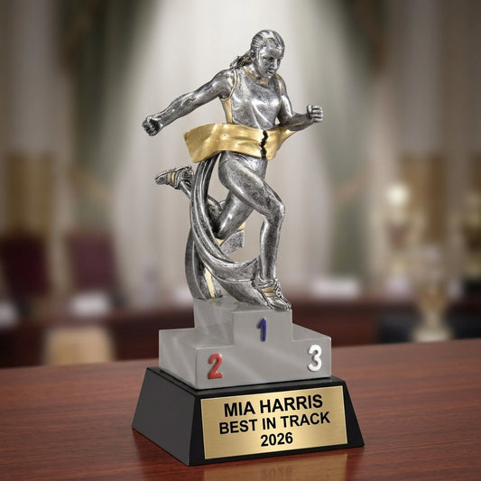 Personalized | Track & Field Award | Custom Engraved | Track Trophy | Running Award | Runner Gift | MVP Award | Cross Country - View 2