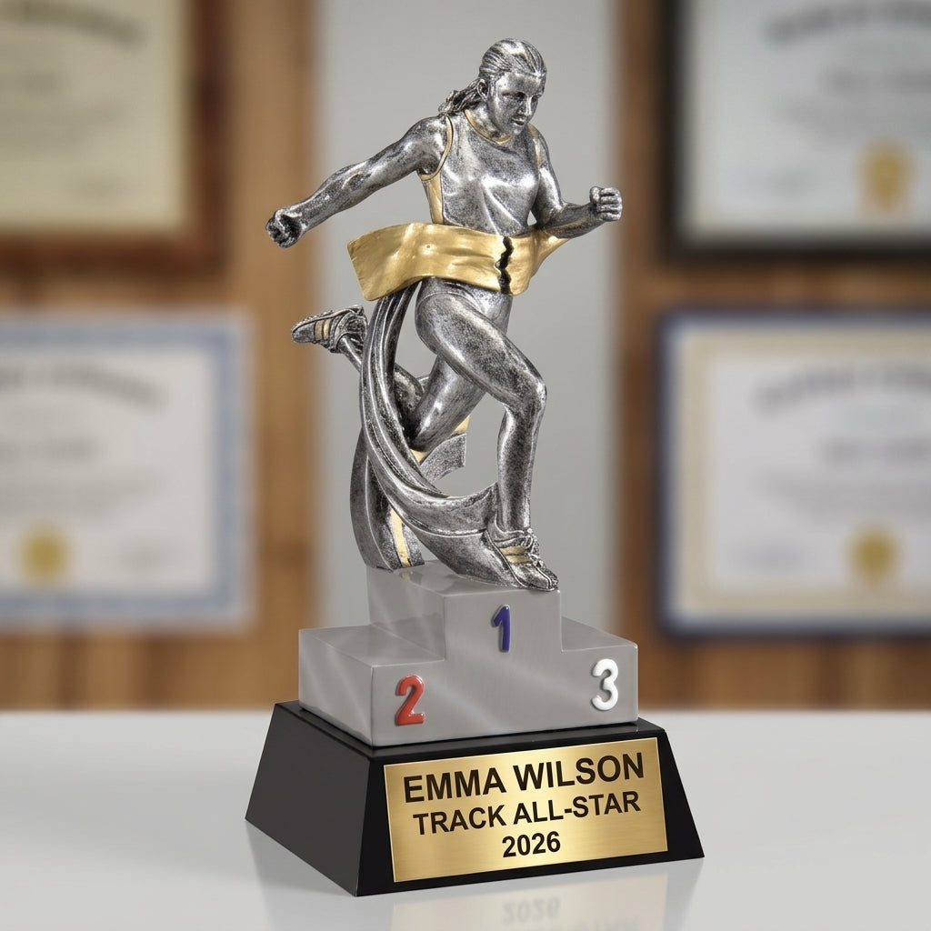 Personalized | Track & Field Award | Custom Engraved | Track Trophy | Running Award | Runner Gift | MVP Award | Cross Country - View 3