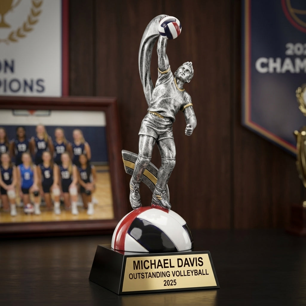 Volleyball Trophy Award | Personalized | Custom Engraved | Volleyball Gifts | Team Awards | Player Trophy - View 3