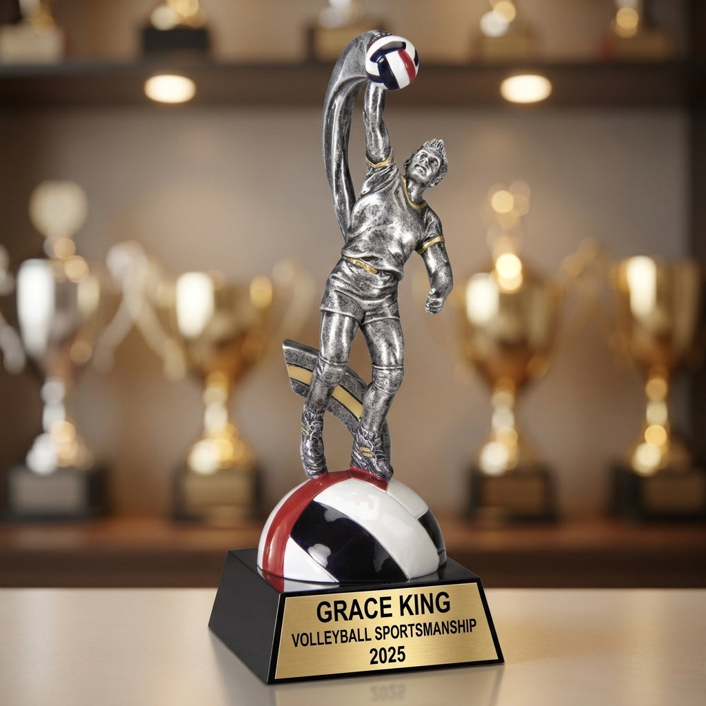 Volleyball Trophy Award | Personalized | Custom Engraved | Volleyball Gifts | Team Awards | Player Trophy - View 4