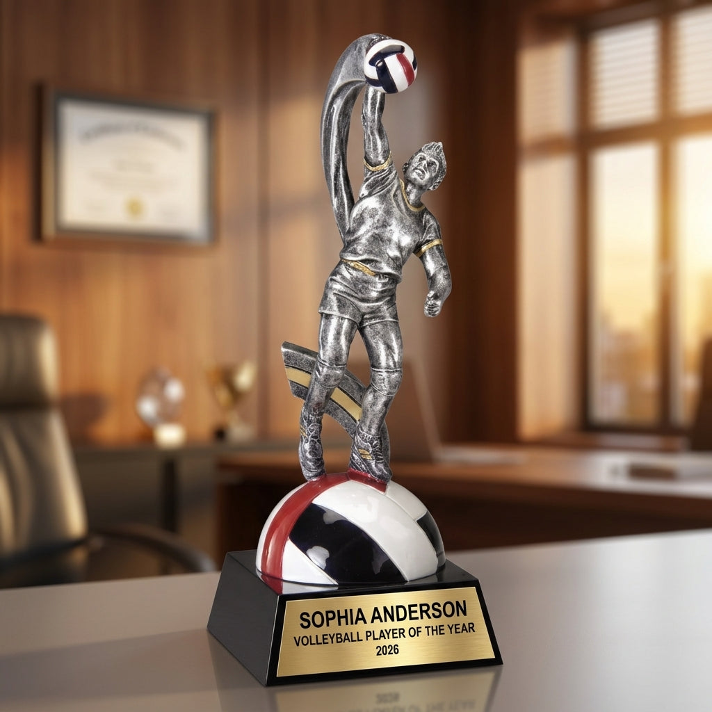 Volleyball Trophy Award | Personalized | Custom Engraved | Volleyball Gifts | Team Awards | Player Trophy - View 5