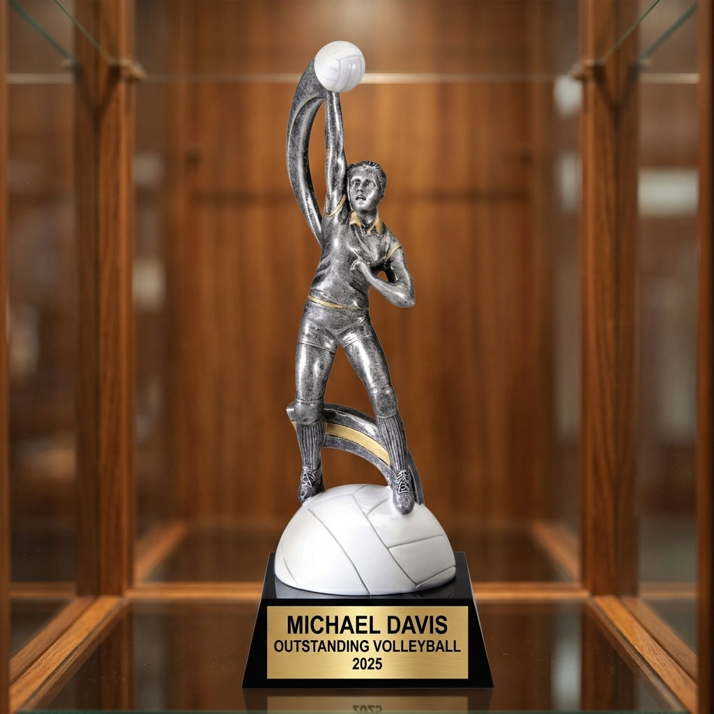 Volleyball Award Trophy | Personalized | Custom Engraved | Volleyball Gift | MVP Award | Volleyball Trophy | Engraved Volleyball Award - View 1