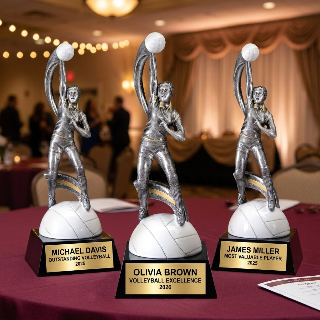 Volleyball Award Trophy | Personalized | Custom Engraved | Volleyball Gift | MVP Award | Volleyball Trophy | Engraved Volleyball Award - View 6