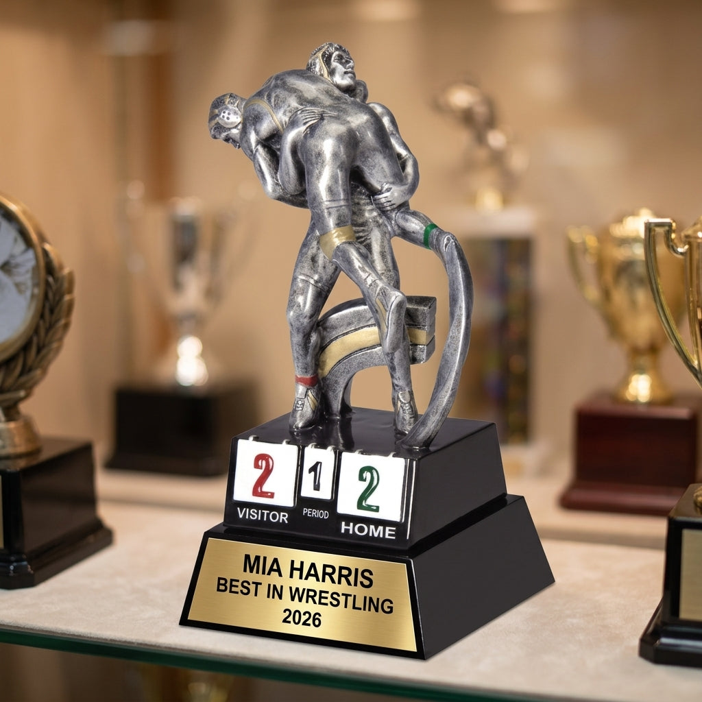Wrestling Award Trophy - Personalized - Custom Engraved - Wrestling Gift - Champion Award - Wrestlin