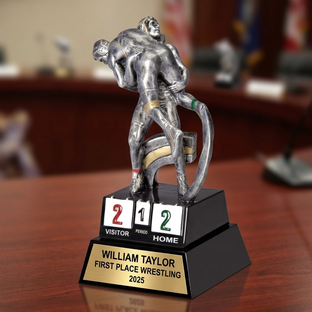 Wrestling Award Trophy | Personalized | Custom Engraved | Champion | MVP | Gift for Wrestler - View 2
