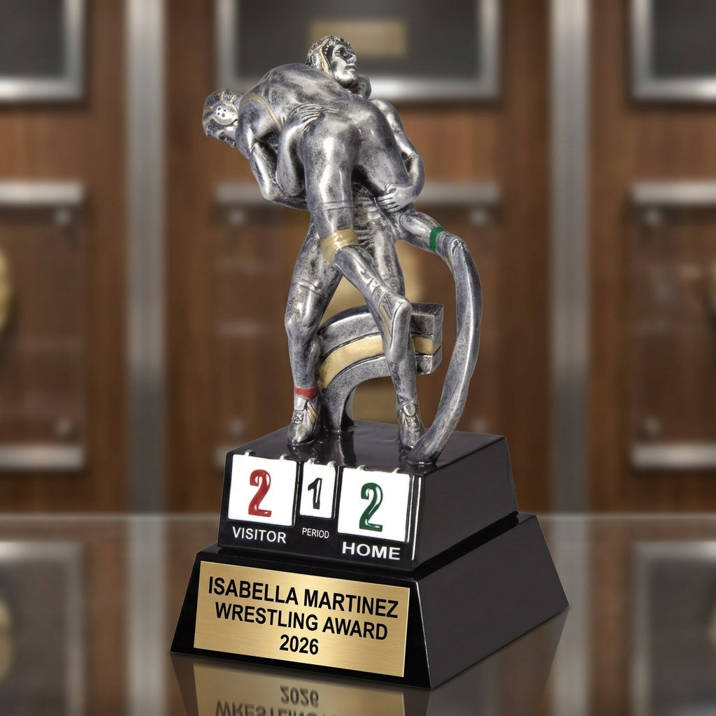 Wrestling Award Trophy | Personalized | Custom Engraved | Champion | MVP | Gift for Wrestler - View 3