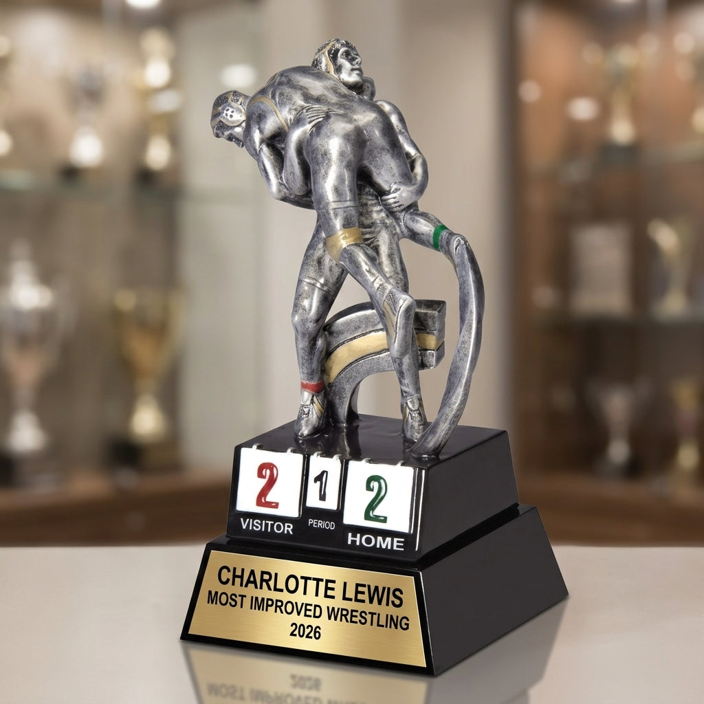 Wrestling Award Trophy | Personalized | Custom Engraved | Champion | MVP | Gift for Wrestler - View 4