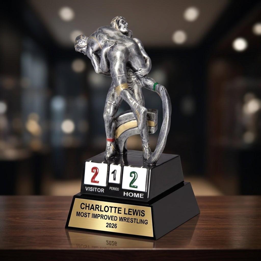 Wrestling Award Trophy - Personalized - Custom Engraved - Wrestling Gift - Champion Award - Wrestlin - packaging