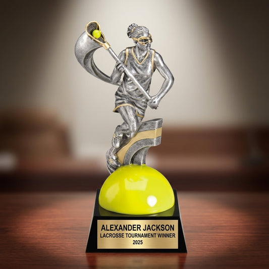 Lacrosse Award Trophy | Personalized | Custom Engraved | Lacrosse Gift | Team Award | Lacrosse Player Gift - View 2