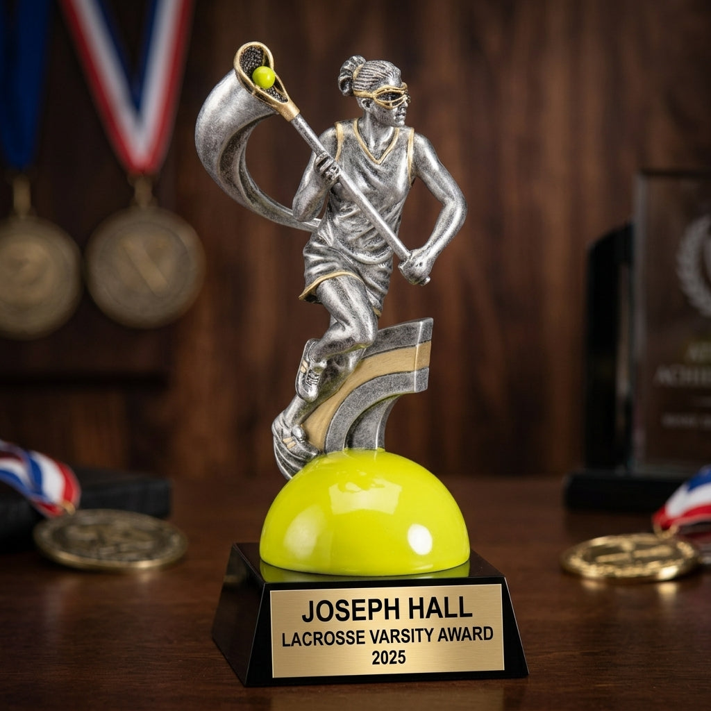 Lacrosse Award Trophy | Personalized | Custom Engraved | Lacrosse Gift | Team Award | Lacrosse Player Gift - View 3