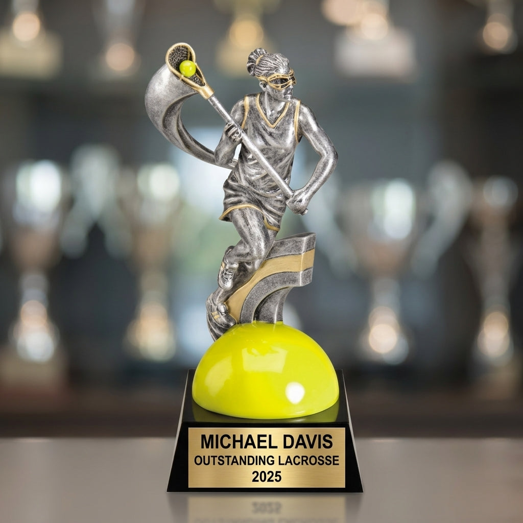 Lacrosse Award Trophy | Personalized | Custom Engraved | Lacrosse Gift | Team Award | Lacrosse Player Gift - View 4