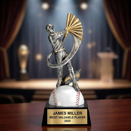 Baseball Award Trophy | Personalized | Custom Engraved | Baseball MVP | All-Star | Team Award | Baseball Gift - View 2