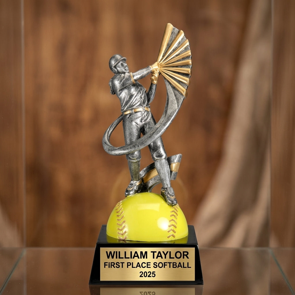 Softball Award Trophy | Personalized | Custom Engraved | Softball MVP | Team Award | End of Season Gift - View 1