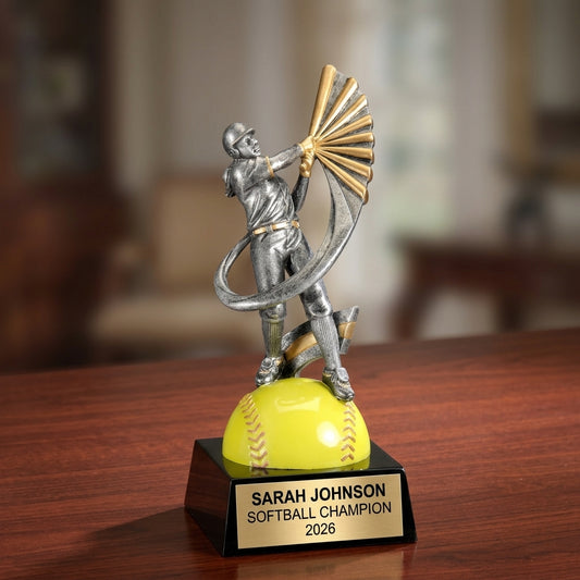 Softball Award Trophy | Personalized | Custom Engraved | Softball MVP | Team Award | End of Season Gift - View 2